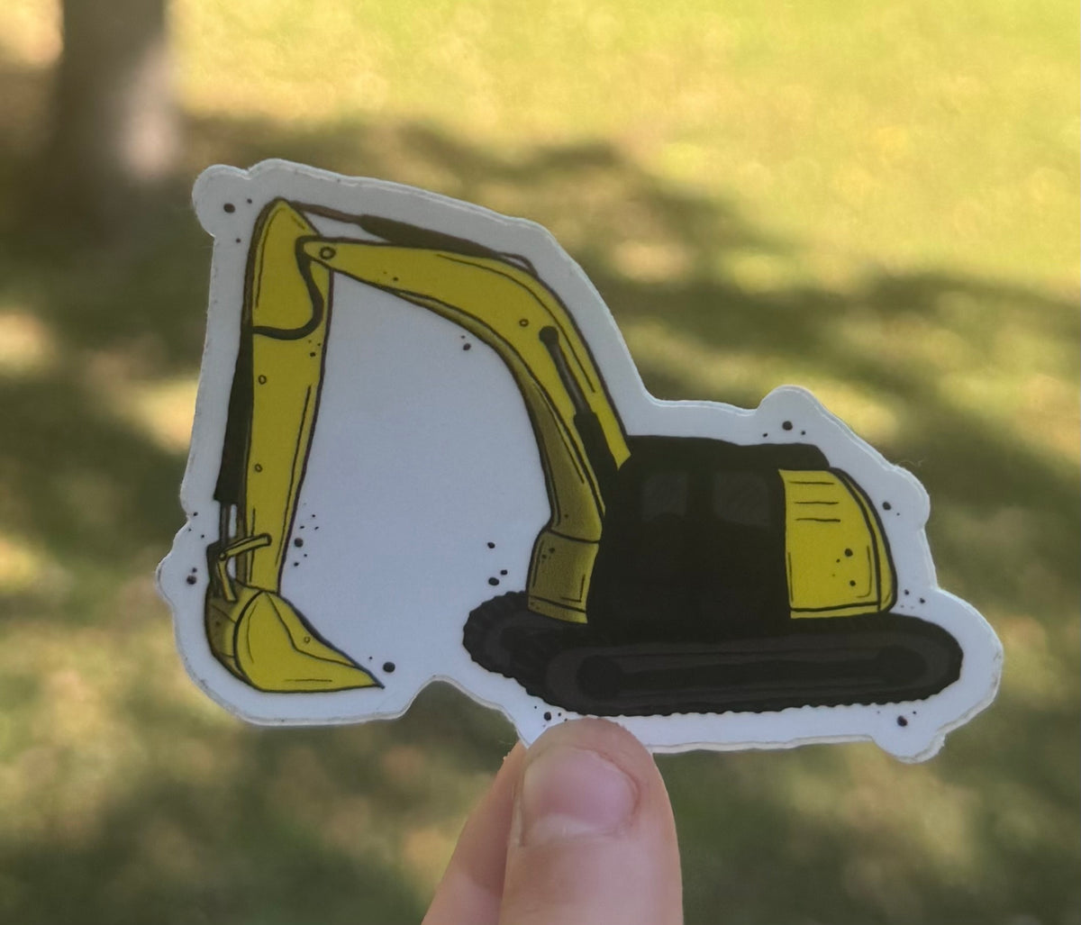Excavator sticker