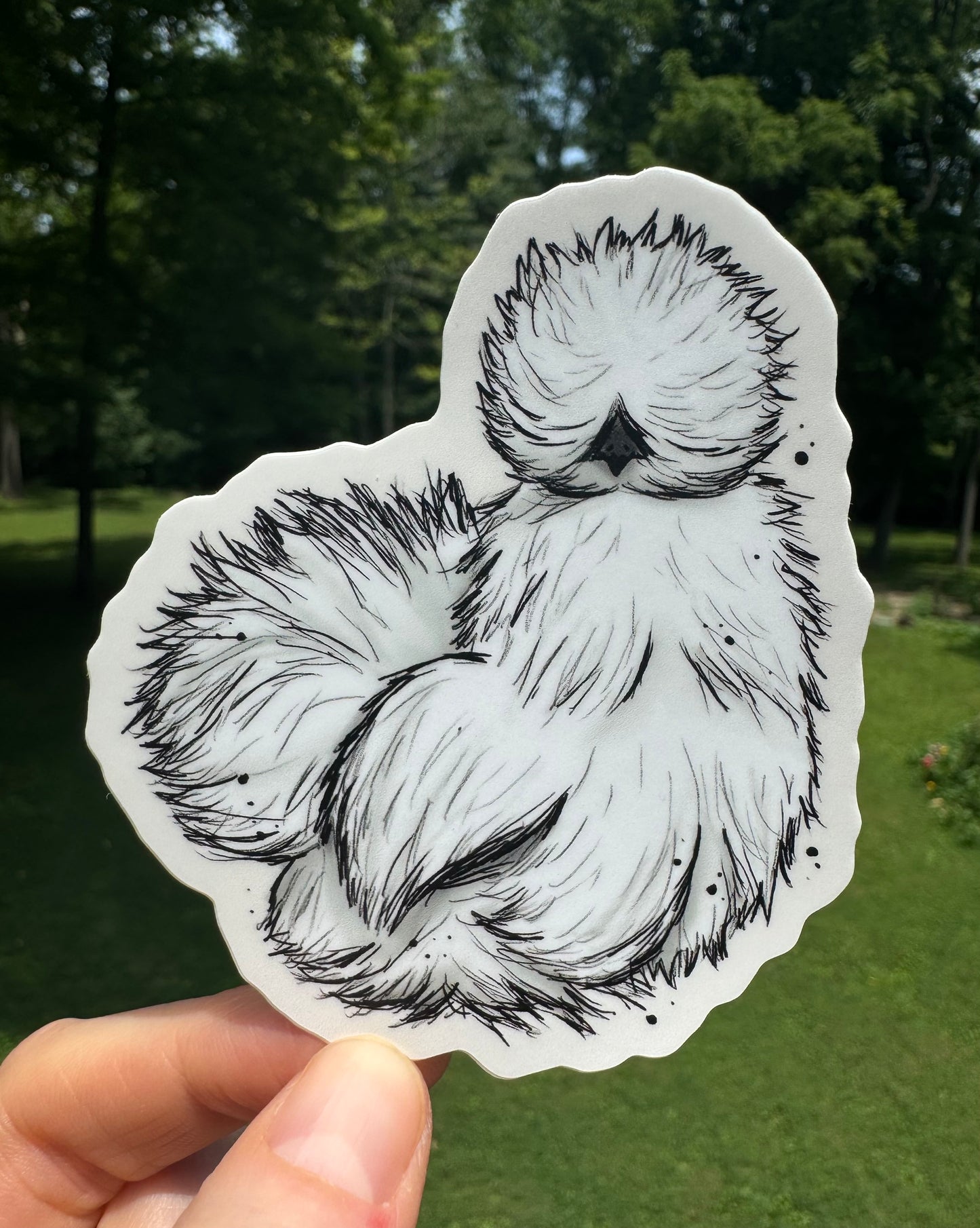 Silkie chicken sticker