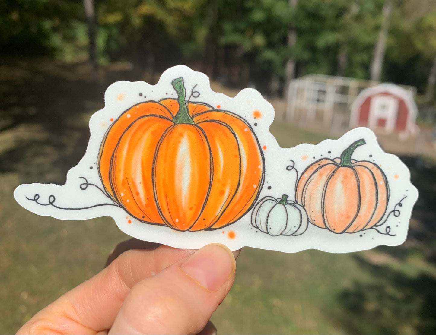 Glow-in-the-dark pumpkin sticker