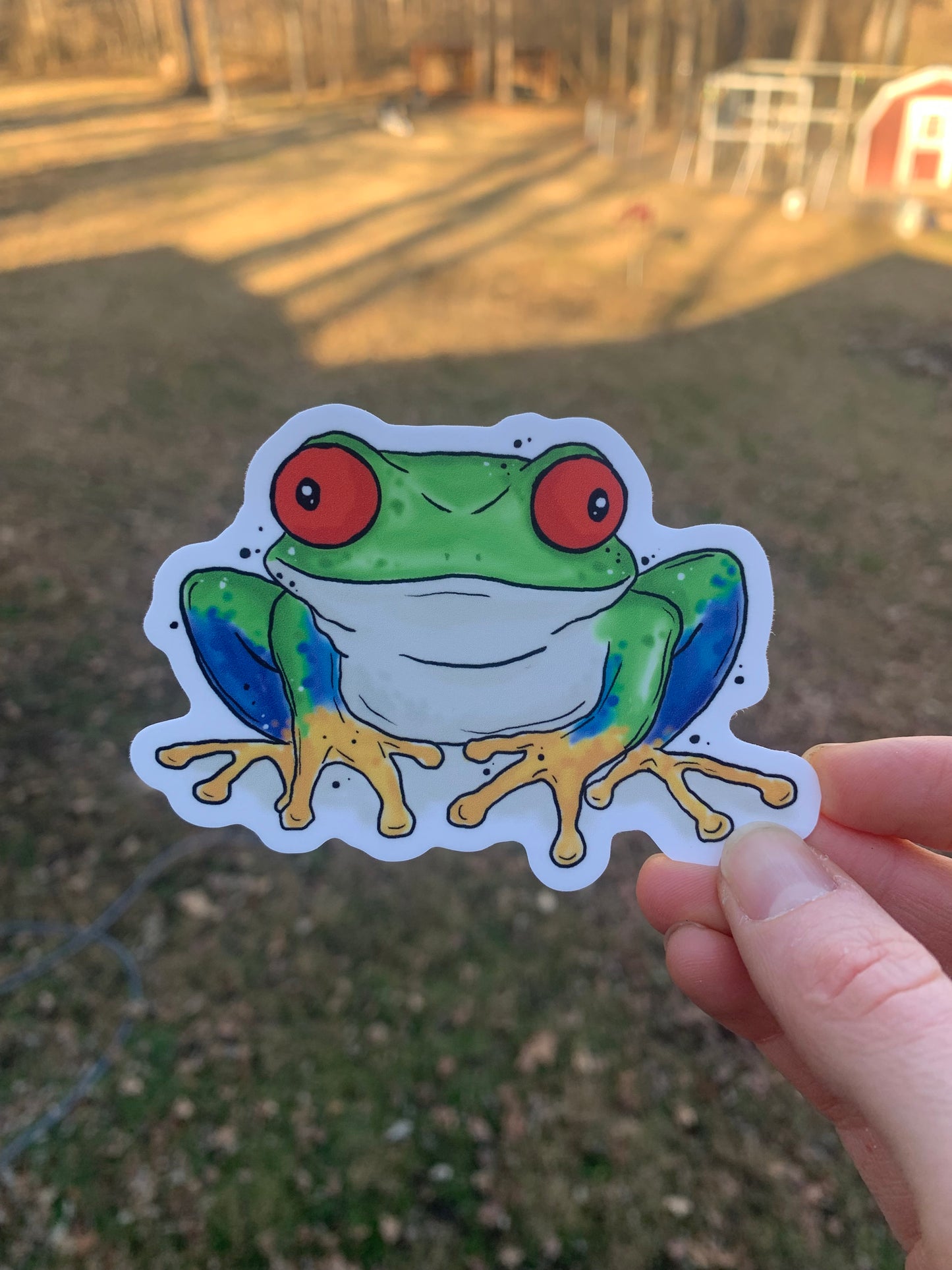 Tree frog sticker